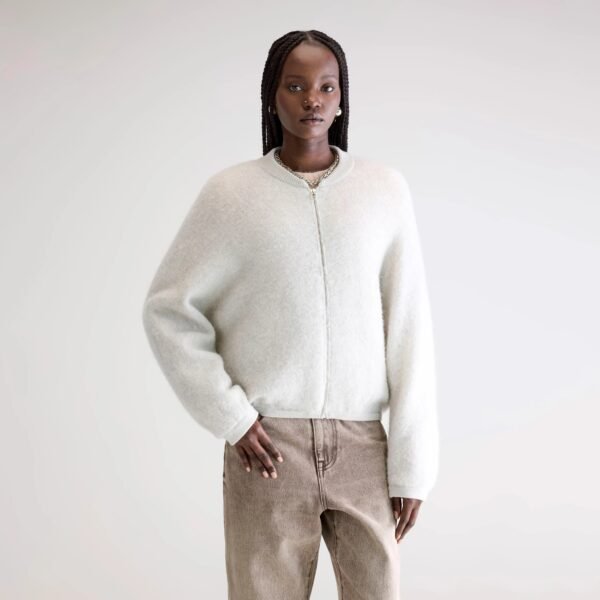 Asedi zip-up cardigan (252 / W / OYSTER)